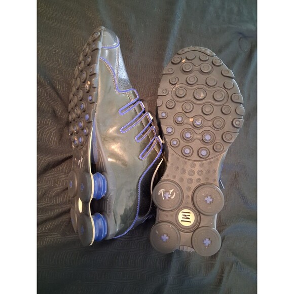 Nike Shox NZ Men’s Size 8 Black Blue Leather Running Shoes Y2K Retro main image 6